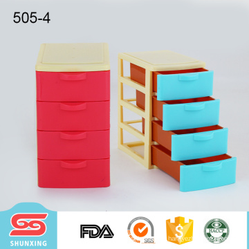 Tabletop storage chest of drawers plastic for container sundries